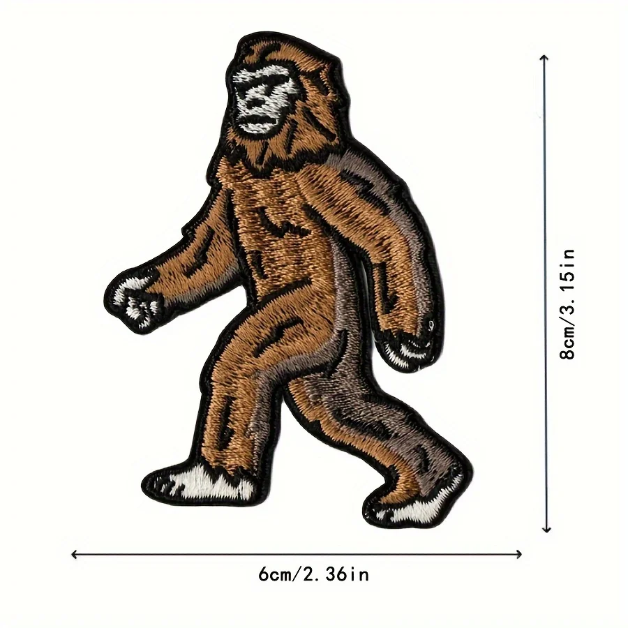 Winks for Days Bigfoot Sasquatch Embroidered Iron-On Patch - Funny Cryptid Applique for Jackets, Hats, Bags, and DIY Clothing