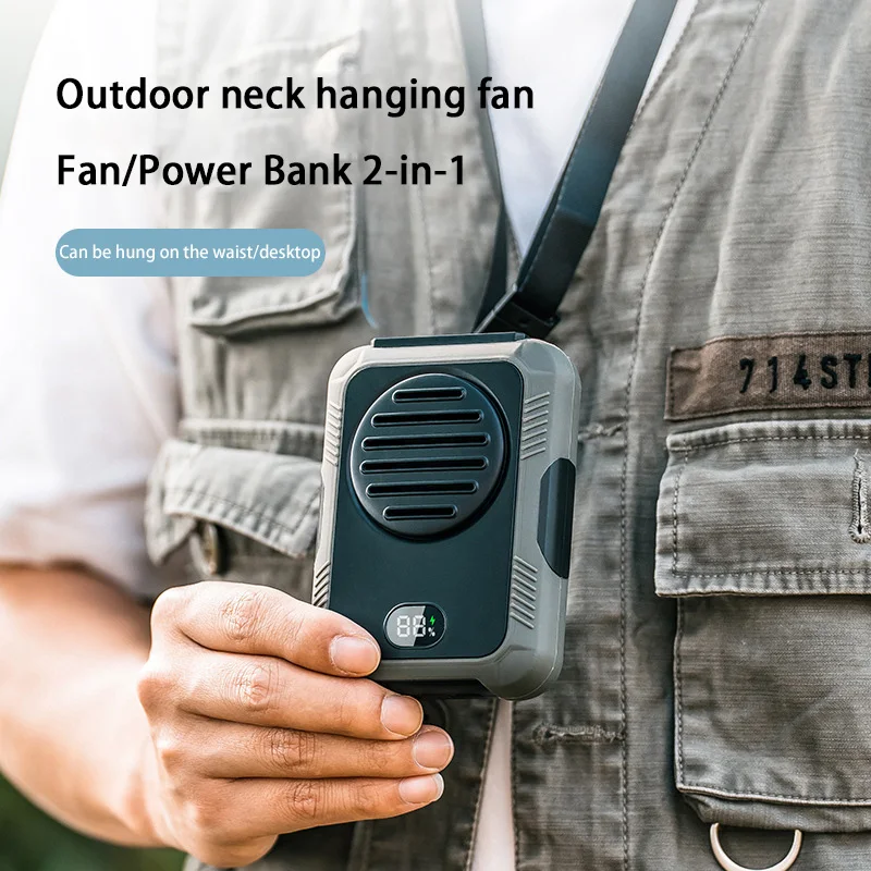 

Мини 8000 мАч портативный поясной вентилятор для путешествий, кемпинга, уличный перезаряжаемый охлаждающий вентилятор с ночником и аккумулятором, циркулятор воздуха