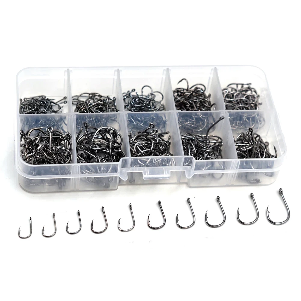 

Fishing Hooks Elevate Your Fishing Experience with 500PCS Hook Set Strong Circle Hooks for Freshwater and Saltwater Fishing