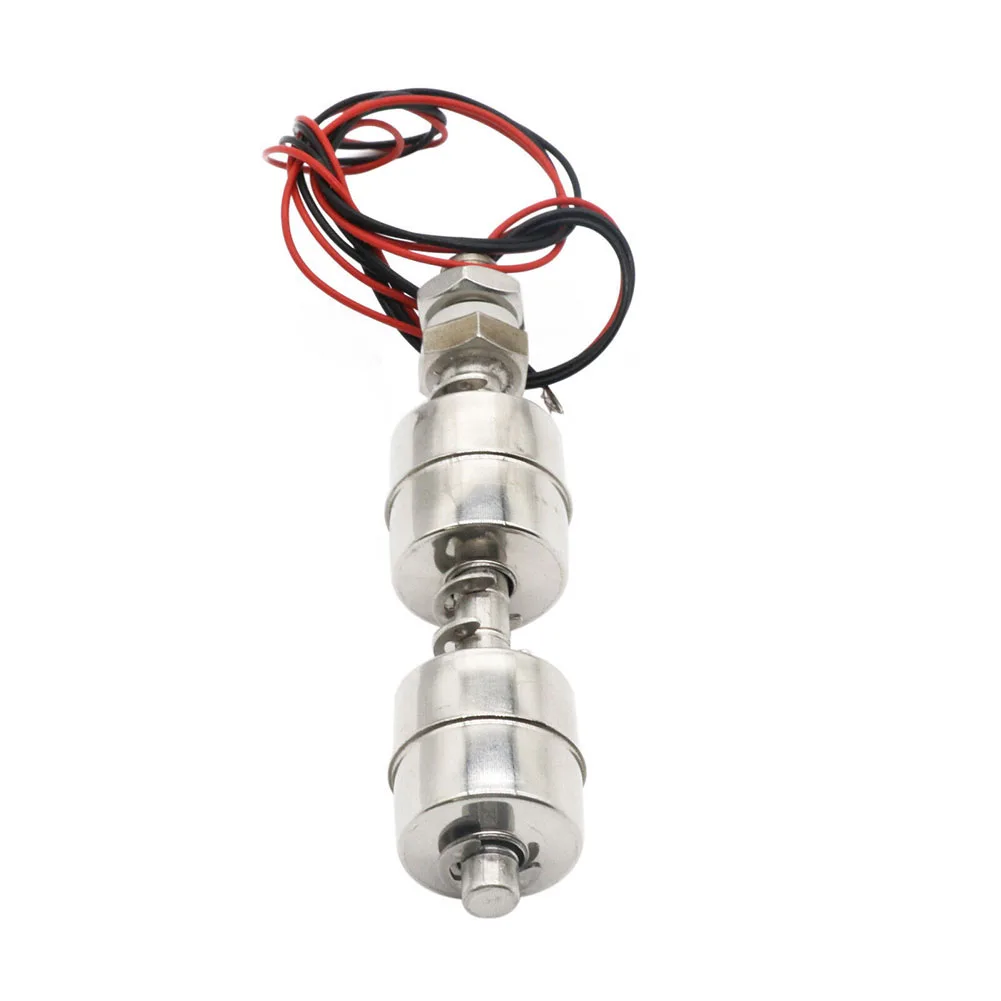 1pc Sensore di livello dell'acqua Interruttore a galleggiante a doppia sfera in acciaio inossidabile Serbatoio Piscina Apparecchiature elettriche e accessori per forniture
