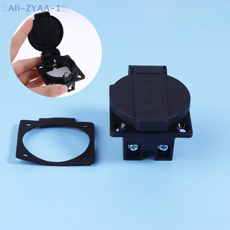 

【ZYAA-1】Черная немецкая водонепроницаемая промышленная розетка, розетка переменного тока, немецкая промышленная вилка, электрическая розетка с пылезащитной крышкой