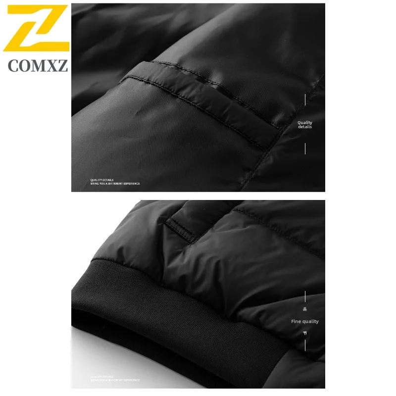 COMXZ Winter Padding High-End Winter Warm Cold-Resistant Skiing Puffer Jacket Travel Loose Trendy Korean Version Men's Clothing