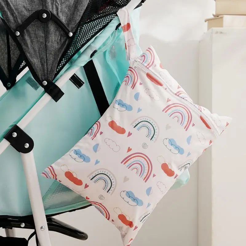 Waterproof Cloth  Bag Wet Dry Bag Fashion Zipper Bag Washable Beach Pool Gym Bags For Swimsuits Wet Clothes