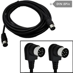 90 Degree Angle Large 8 Pin Din Male to Male Speaker Audio Cable Wire for Bang and Olufsen B&O PowerLink BeoLab Power Link MK2