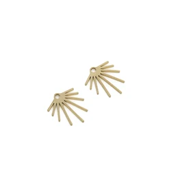 10Pcs Raw Brass Sun Flower Charms Sun Ray Pendant Charm for Diy Jewelry Boho Earring Necklace Making Supplies Material Findings