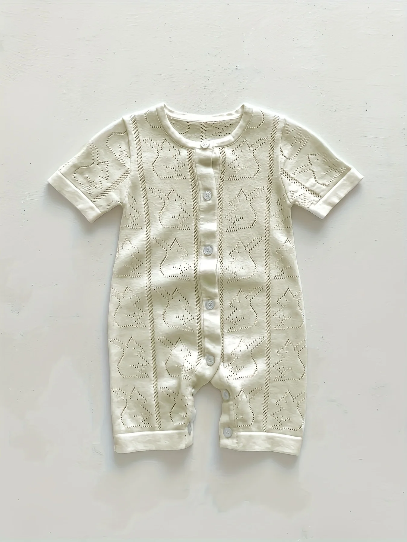 Baby Summer Jumpsuit Short-Sleeved Knitted Thin Baby Fashionable Summer Rompers Newborn Air-Conditioned Clothes for Sleeping