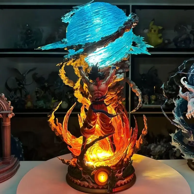 New 23cm Dragon Ball Anime Figure Son Goku Super Genki Bomb Luminous Figures Dbz Gk Figurine Pvc Statue Model Collectible Gifts image 2