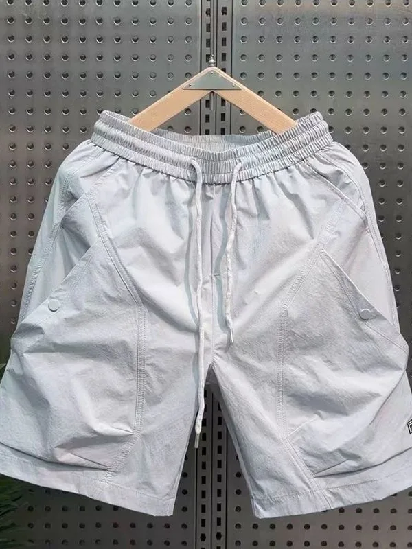 

Summer New Lightweight Breathable Men's Casual Shorts Quick Dry Large Pocket Three-Dimensional Cutting Five-Quarter Middle Pants