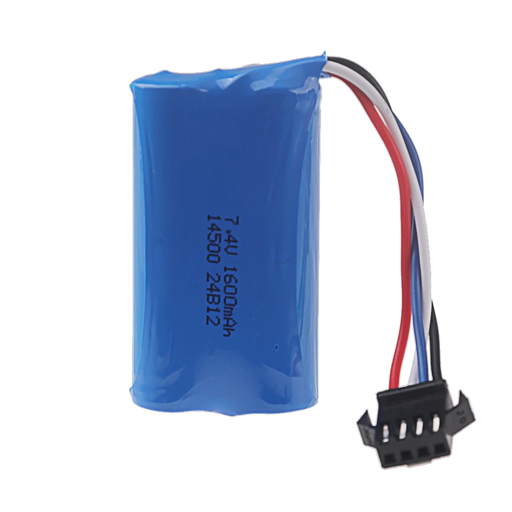 For EC16 7.4V 1600mAh Lithium Battery 14500 RC Car Truck Ship Helicopter Toy Model High-Rate Li-Po Batteries