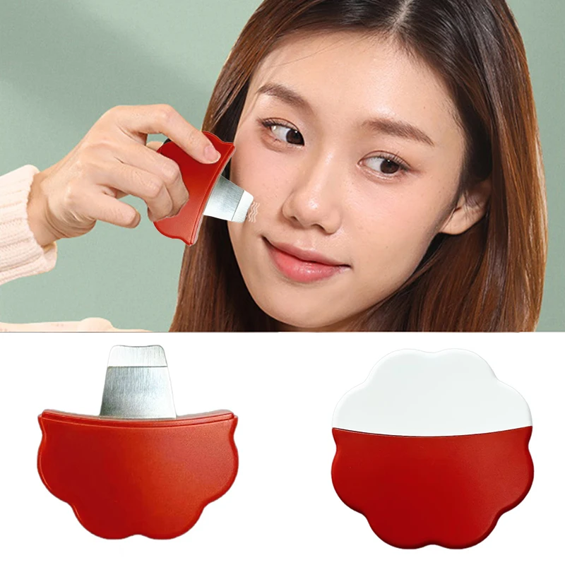 1 Pcs Mini Skin Scrubber Portable Face Spatula Exfoliating Deep Clean Tool Blackhead Remover With Cover Pore Cleaner