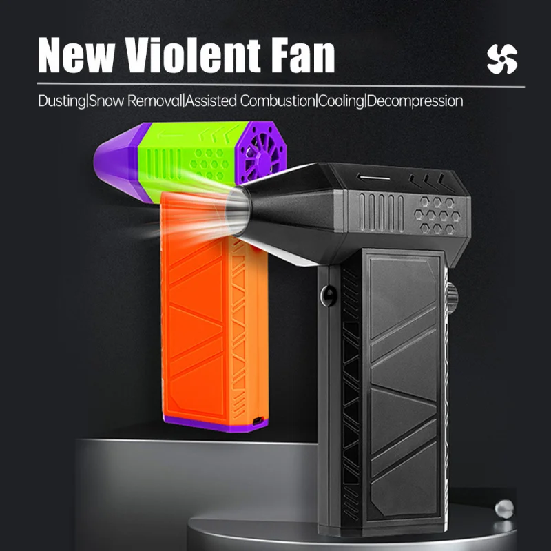 

Brushless Violent Turbo Fan X6 High Speed Handheld Air Blower Multifunctional Portable Fan For Camping Hair Dryer Outdoor Travel