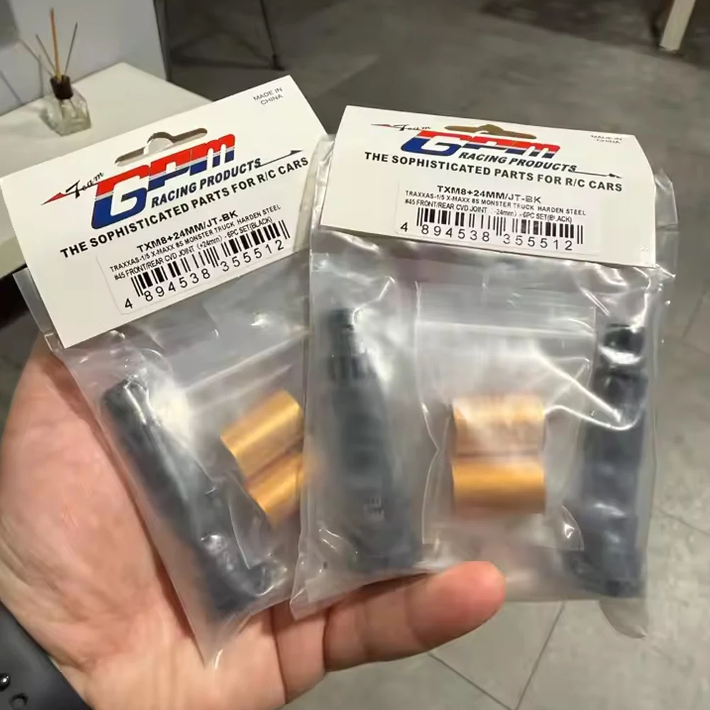 

GPM Metal Steel Front Rear Lengthened 24mm CVD Head Stub Axle 7768 for Traxxas 1/6 XRT 1/5 X-MAXX Ultimate 8S Monster Truck