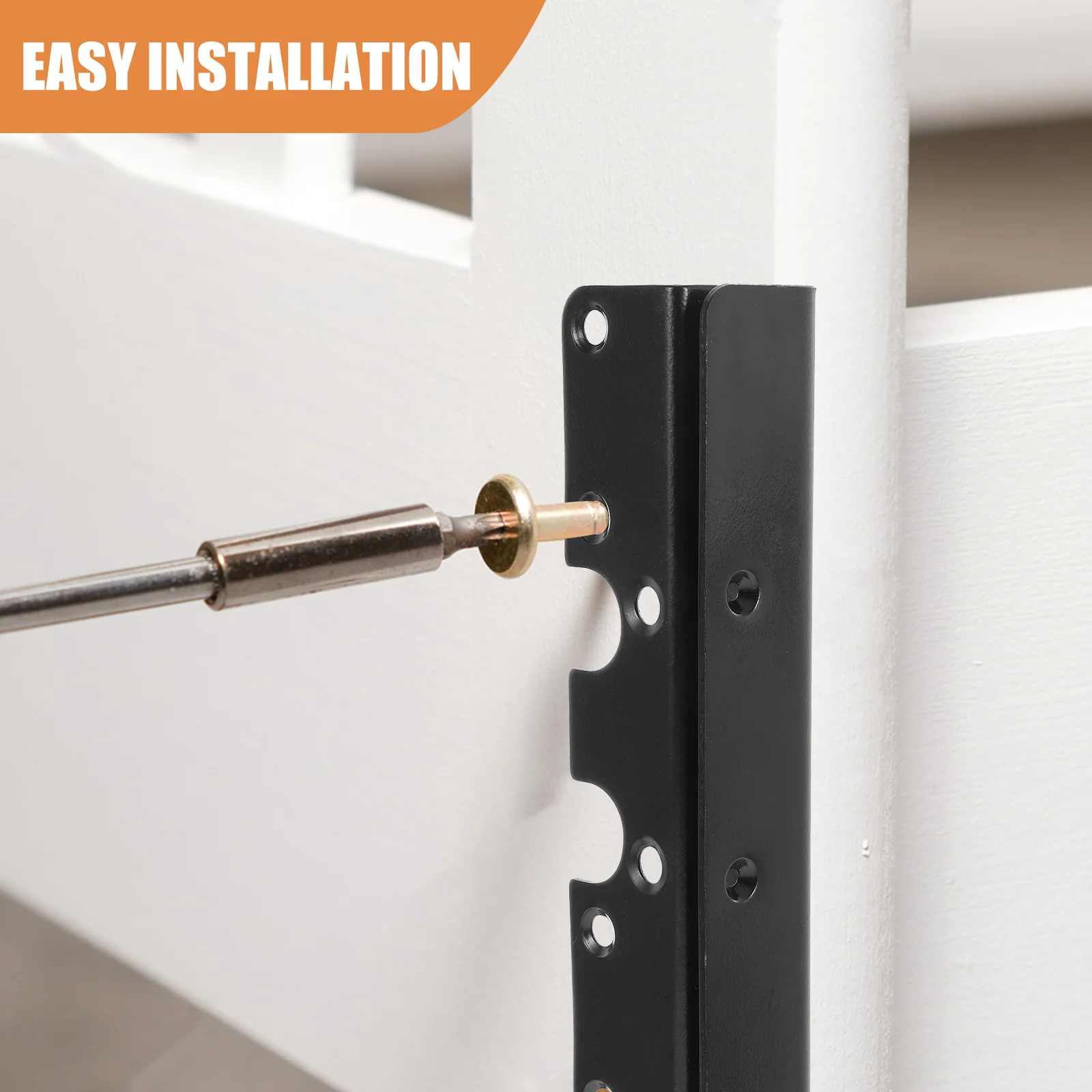 

2pcs Rail Iron Frame Bracket Heavy Duty Bed Bed Rail Bracket Hinge Buckle For Furniture Support Replacement Accessory