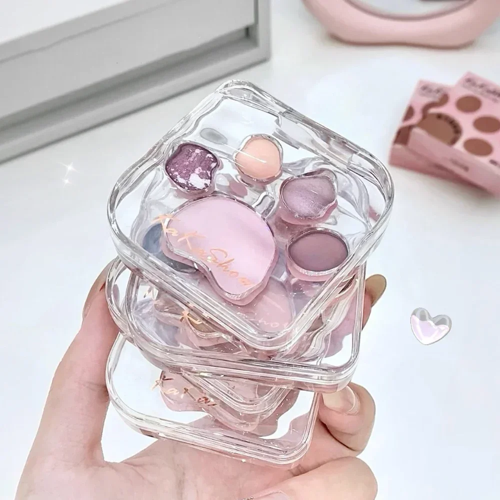 Urocza Naturalna Paleta Cieni do Powiek Brokatowa Paleta Cieni do Powiek z Różem Długotrwała Koreańska Paleta do Makijażu Oczu Kosmetyki Upiększające