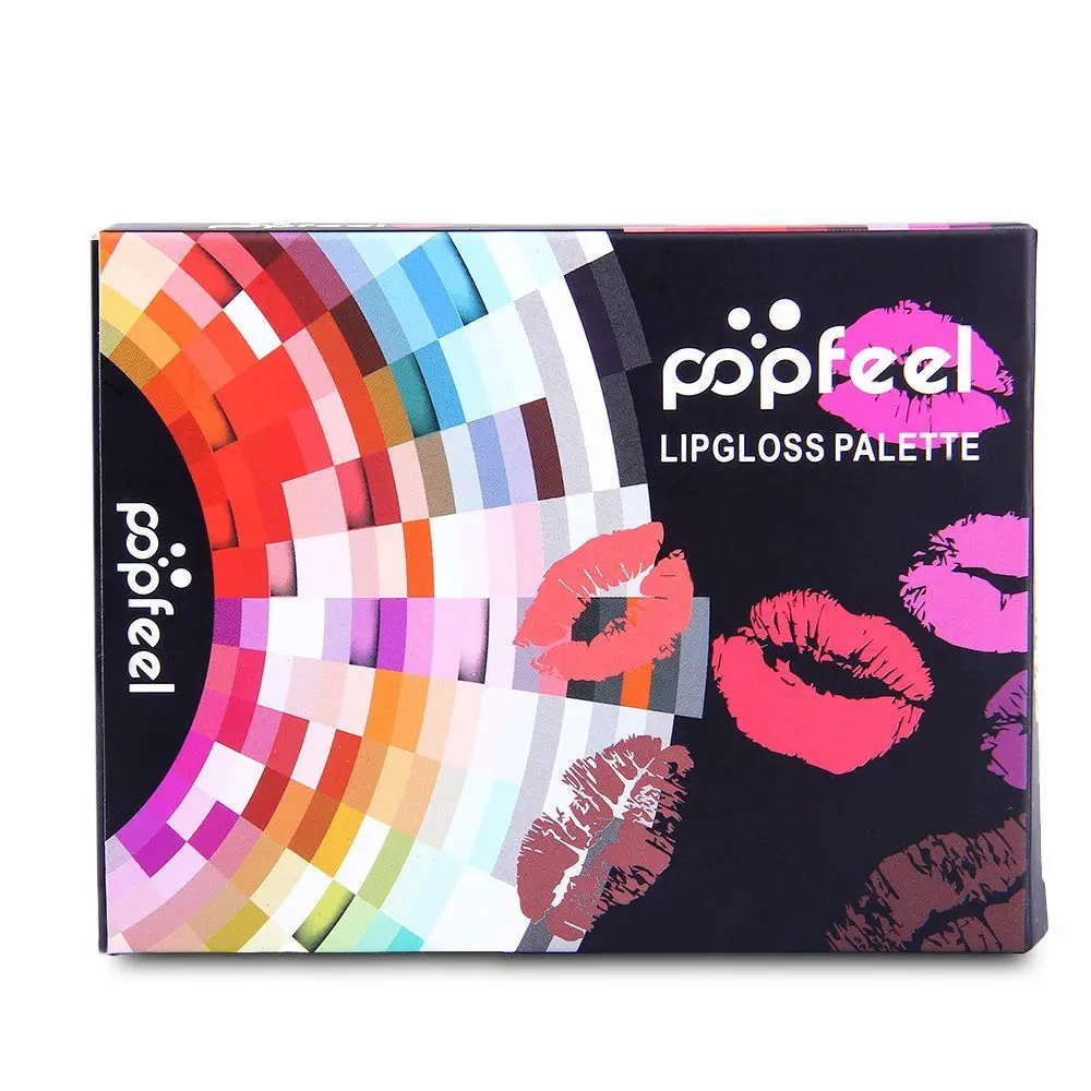 Sexy Women Matte Lip Gloss Black Brown Gothic Long Lasting 15 Colors Lipstick Palette