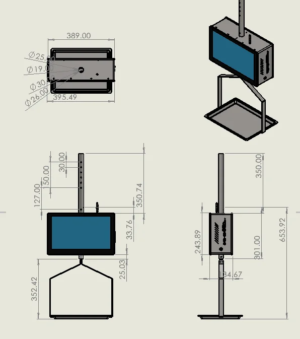 6-30Kg Krabvis Zeevruchten Dual Touchscreen Digitale Weegschaal Met Hangende Lade Printer