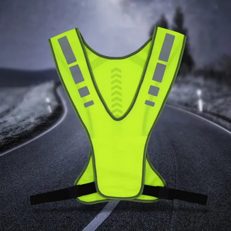 Reflective Running Jacket - Outdoor-Sportartikel, reflektierende elastische Weste, Nachtlauf, Radfahren,
