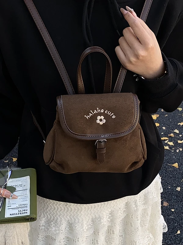 

Замшевая женская замша в стиле ретро 2018, осень-зима, новая мода, корейский Sle Class Student Beli Soft Magnetic Bule ...