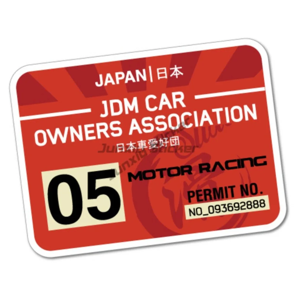 

Association Permit Sticker Decal Car Drift Vinyl Funny Turbo Graphic Decal Accessories Stickers Motorhome Rv Motor