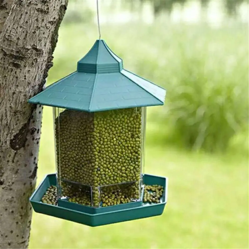 Wild Bird Feeder Outside Anti Squirrel Hanging Bird Feeder For Garden Patio Outdoor Decoration Feedboxes Accessories dropship