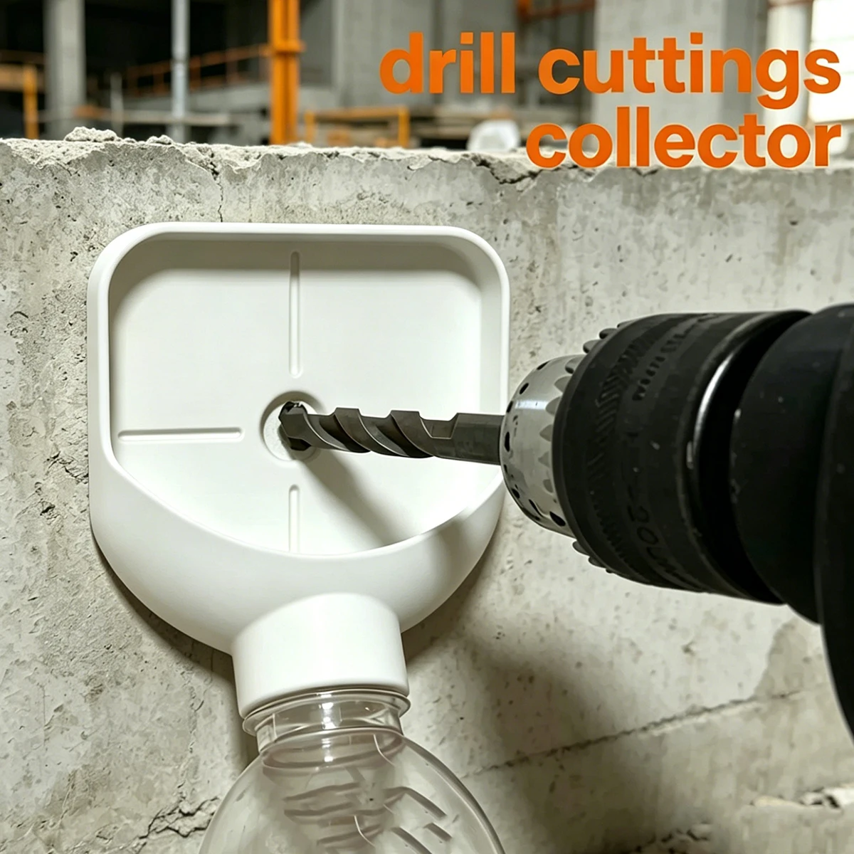 3D Printed Drill Dust Collector, Electric Drill Dust Collection Box, Wall Drilling Dust-Proof Dust Bowl, Dust Collector for Renovation Drilling