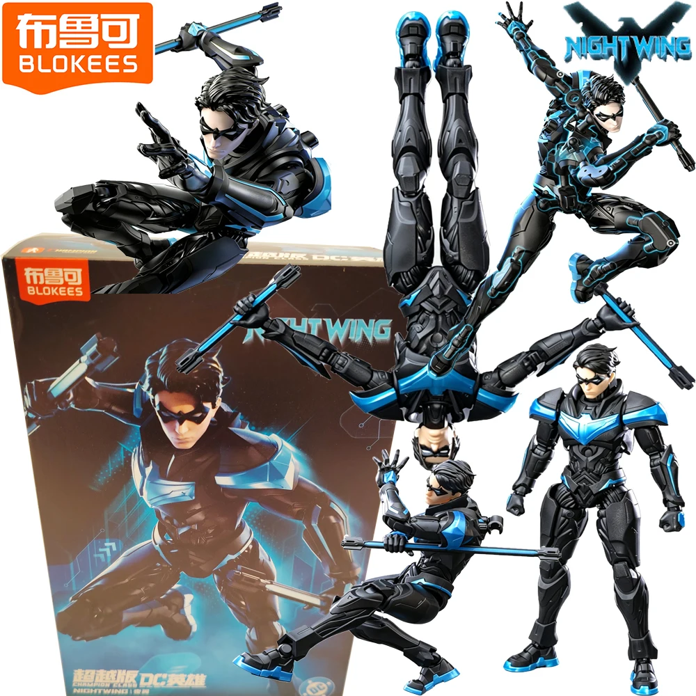 

New Blokees Original Night Wing Action Figures Cute Surprise Collectible Characters Movable Model Splice Toys Kids Hobbies Gifts