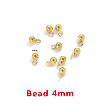 20pcs Stainless Steel Solid Ball Beads for DIY Jewelry Making