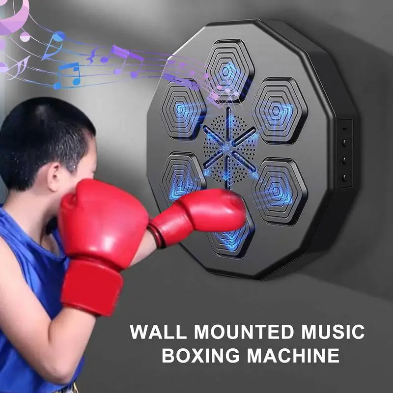 Wall Mounted Musical Boxing Machine with LED Lights Smart Boxing Training Device USB Electronic Wall Mounted Boxing Mat