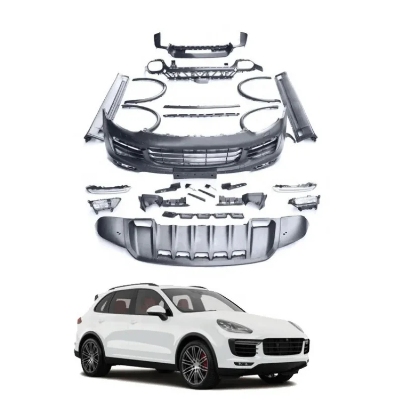 

High-quality goods958.2 UpgradetoTurbo GTS Style Front Bumper and Rear Bumper High Peormance Car Body Kit for s Cayenne