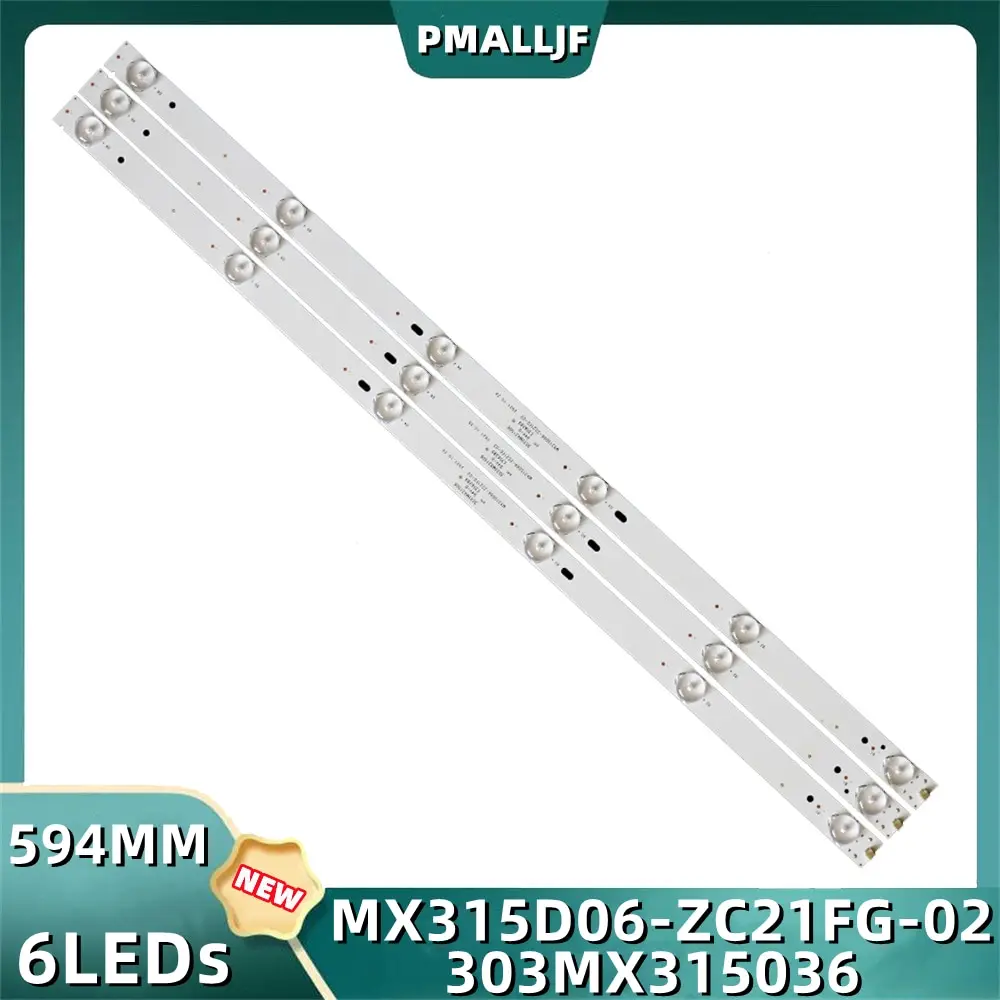 3ピース/セットledバックライトストリップMX315D06-ZC21FG-02 3033MX31506 MX315M08 LED3210TVD MX315D06-ZC14F-01 303MX315034 303MX315036