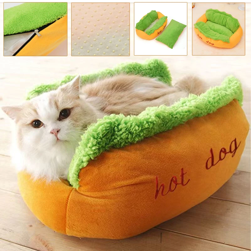 

Large Dog Lounger Bed Hot Dog Shaped Pet Nest Doggy Cushion Cat Bed Mattress Teddy Bear Warm Cozy Sleeping Mat Sofa Pet Supplies