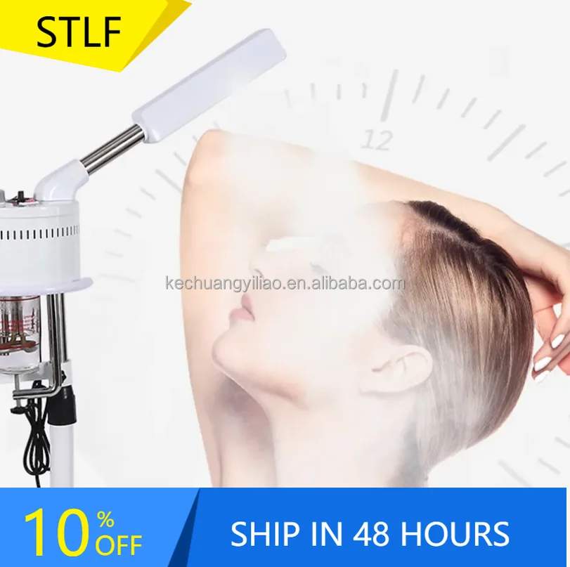 

STLFHigh Quality Portable Facial Steamer 2-in-1 Beauty Salon Equipment with LED Magnifying Lamp UK Plug Adjustable Nose Whitenin