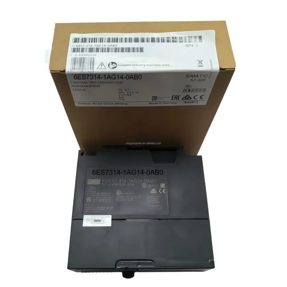 6ES7314-1AG14-0AB0 PLC controller module Industrial automation processing unit 16 I/O 24V DC Profibus DP