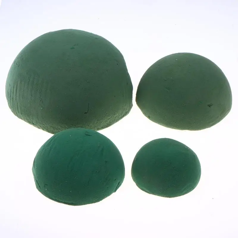 Green Floral Foam Half Ball 1/5Pcs Practical Dry Flower Foam Block for DIY Thanksgiving Day Floral Arrangement