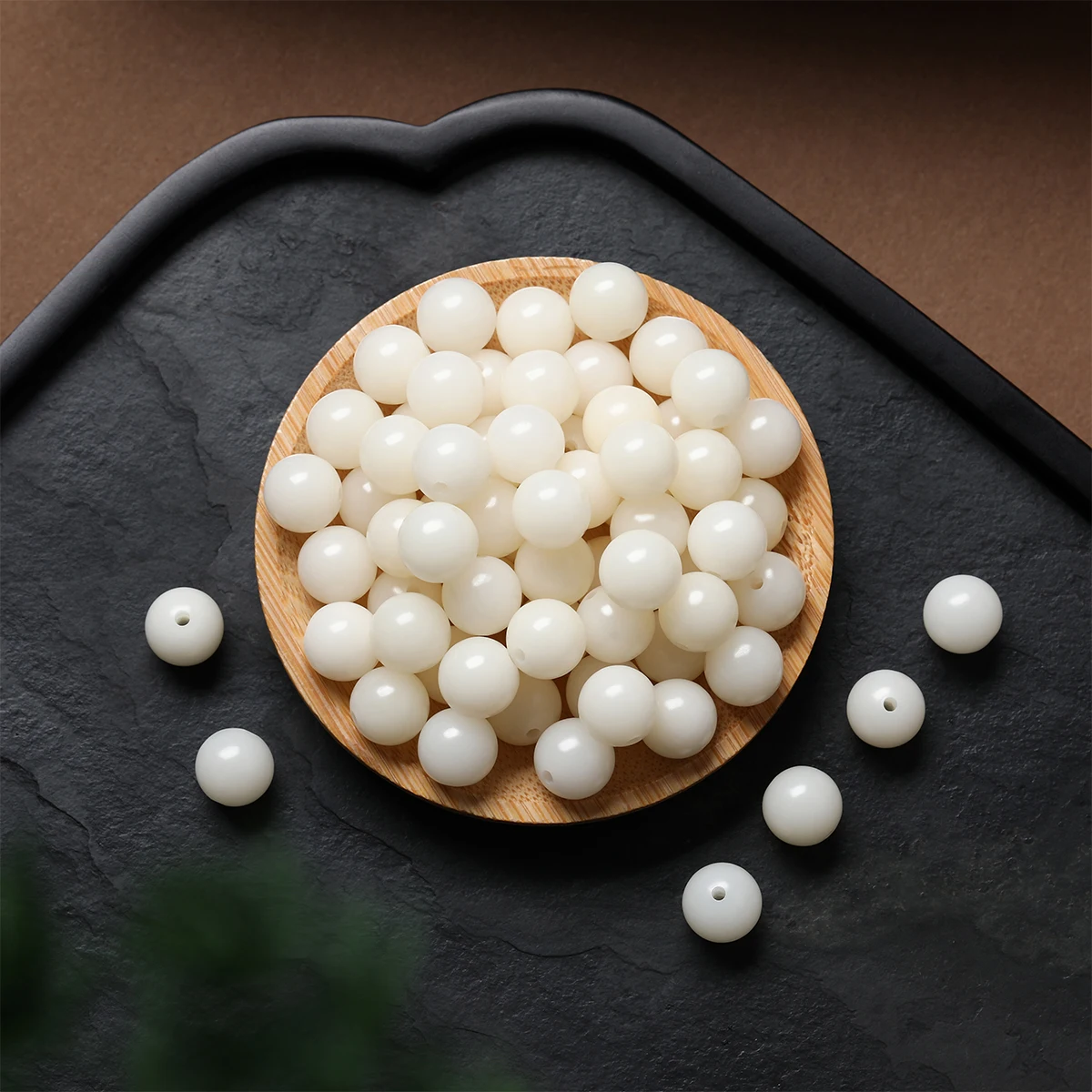20 Pcs/Lot Natural White Bodhi Beads Round Loose Bodhi Wooden Bead For DIY Jewelry Making Prayer Bracelet Accessory 6 8 10mm