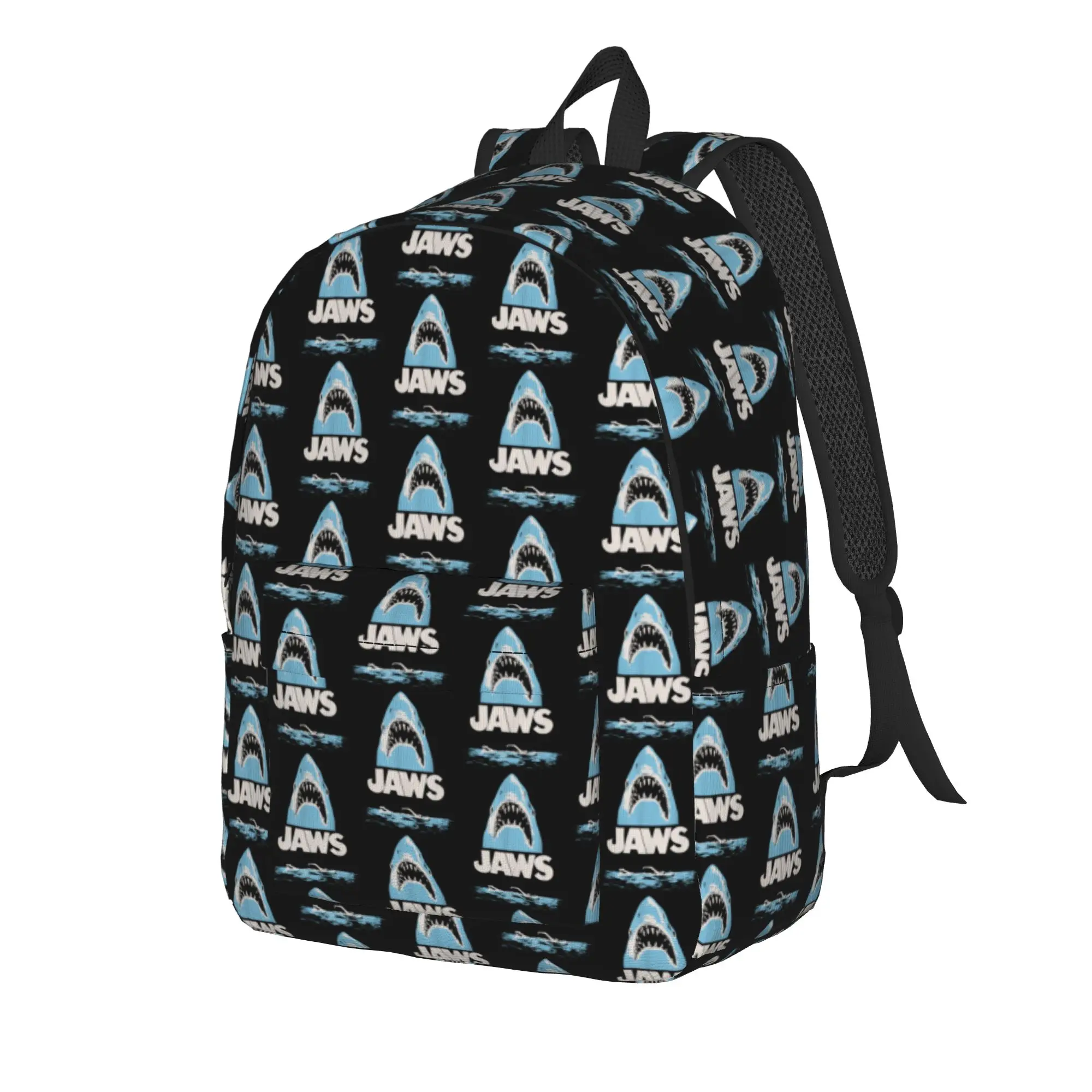 Jaws 50th Anniversary Poster Backpack  University Backpacks Female Kawaii School Bags Designer Large Rucksack