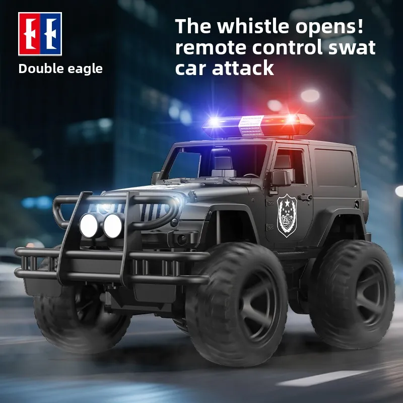 

Double E 2.4G remote control car high-speed remote control police car with lights toys durable drift car boys children RC toys