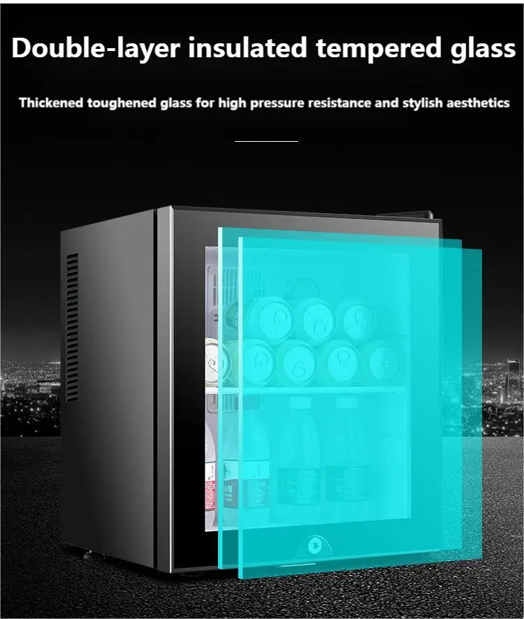 New 30L Automatic Defrost Quiet Hotel Mini Bar Mini Fridge Electric Portable 65 Advanced Technology Factory Price