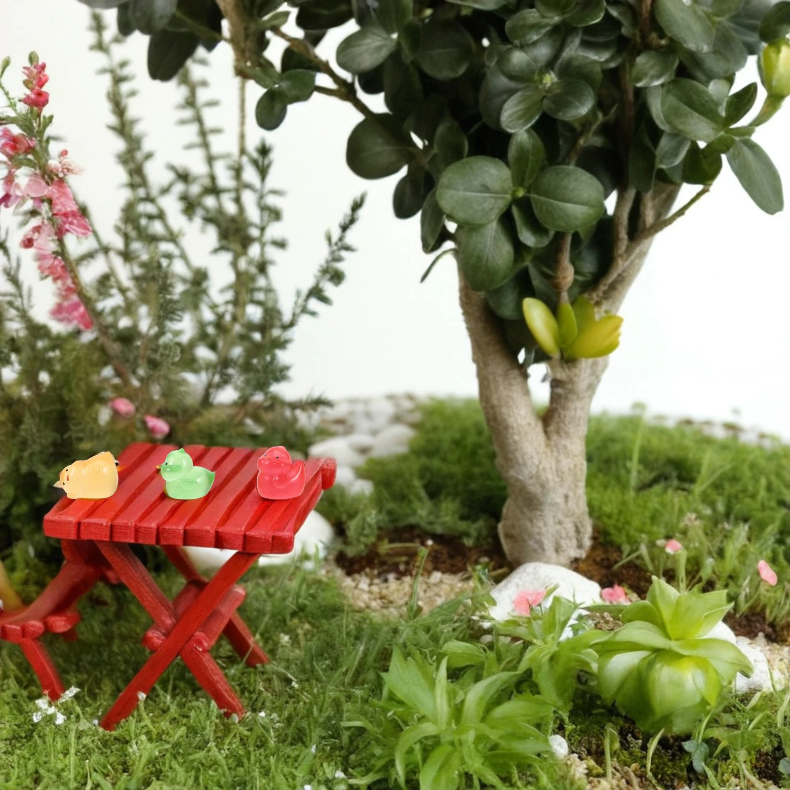 

12Pcs Miniature Glow in The Dark Resin Chicken Figurines Luminous Tiny Chick Statues Fairy Garden Micro Landscape