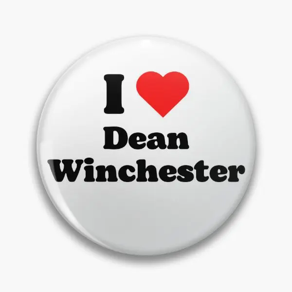 I Love Dean Winchester  Soft Button Pin Lover Gift Cute Creative Funny Lapel Pin Brooch Badge Decor Fashion Jewelry Cartoon Hat