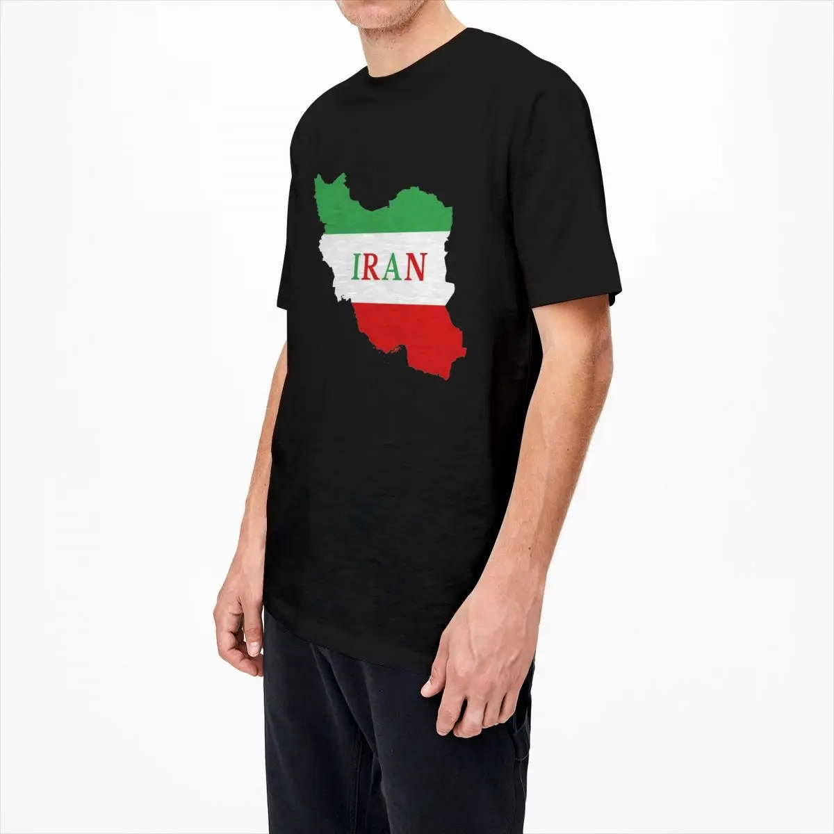 Men's T Shirt Iran Flag Map T Shirts Hippie Summer Tee Shirt Vintage Custom DIY Cotton Tops Gift