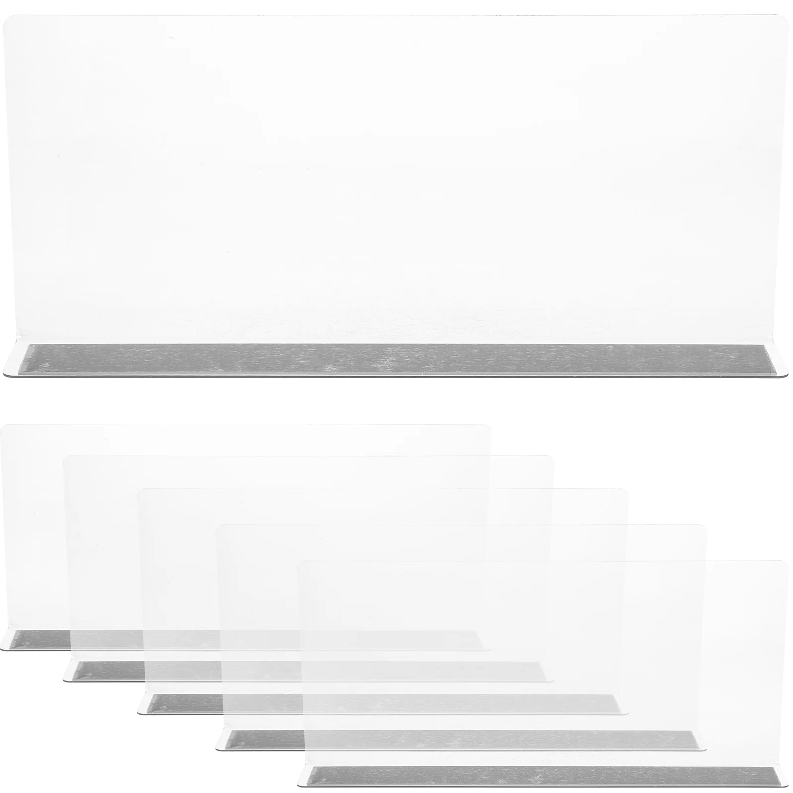 

6pcs Magnetic Supermarket Shelf Separators Dividers Clear PVC 28x4x12cm Transparent Storage Separators Supermarket Closet