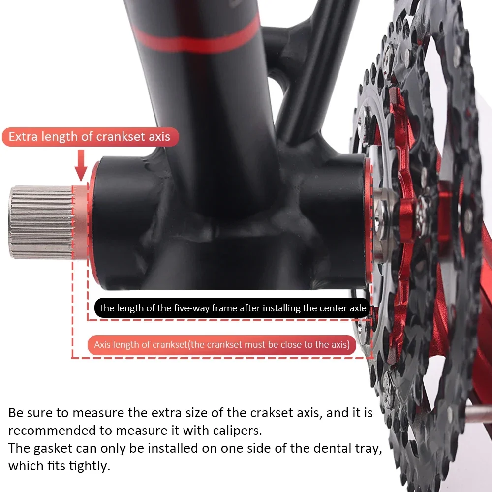 2pcs 24mm 32mm Washer Bicycle Hollow Crankset Washers Aluminum Alloy Bike Crank Chain Wheel Spacers Adjuster Kit Cycling