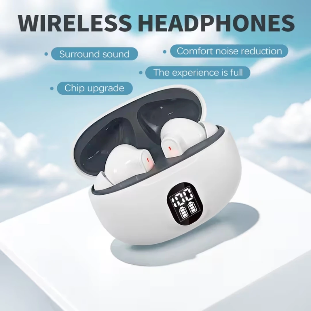 895B TWS Kabellose Ohrhörer mit Geräuschunterdrückung, Wasserdichte In-Ear-Stereo-Kopfhörer mit LED-Display und Ladecase – Detail 3