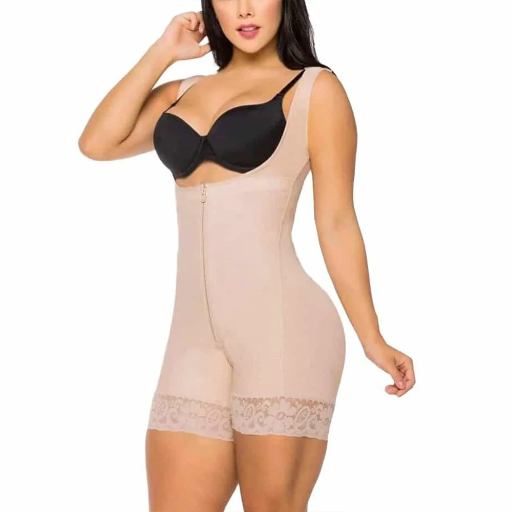 Open chest sleeveless jumpsuit Waist Trainer Slimming Butt-Lifting Body Shaper Bodysuit  tummy control lace Women's one-piece