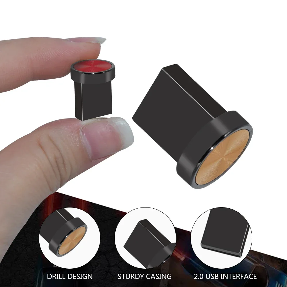 Super Mini Pendrive 64GB Pen Drive impermeable 16GB 8GB Metal Memoria Usb Flash Drive 32GB Memoria Flash 2,0 Cle Usb Stick Key