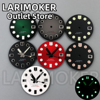 LARIMOKER 29mm Dial Red Green Sunburst dial fit NH35 PT5000 movement for Mens Watch Accessories set