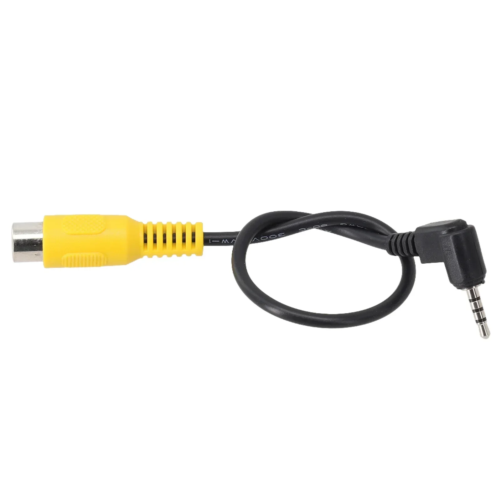 Power Video Extension Cable Camera Monitor For RCA To 2.5mm AV Converter Cable Car For RCA Female, AV-IN 2.5 Mm Black ABS