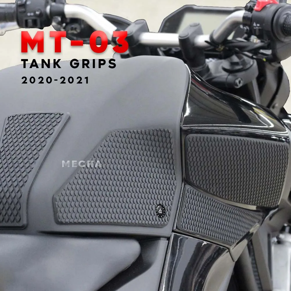 Snake Skin Tank Pads Grips Protector Stickers Decal Knee Side Fuel Traction Pad For Yamaha  MT-03 MT03 2020 2021 MT25