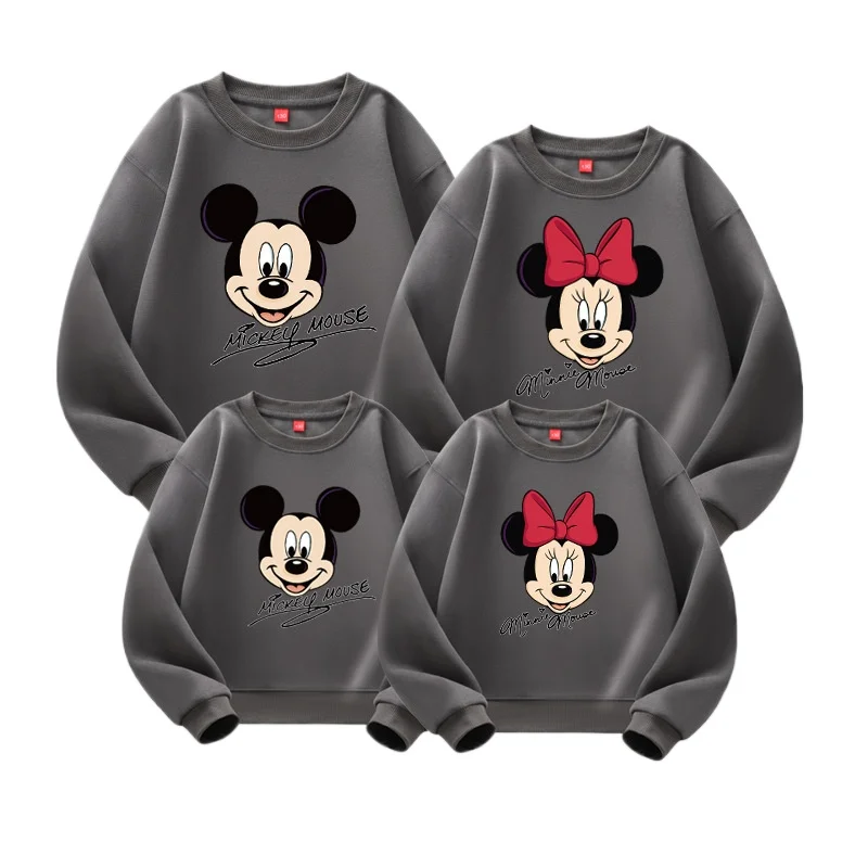 

2024 Disney Mickey Minnie Mouse Family Matching Shirts Cotton Dad Mom Bro Sis Kids T Shirt Baby Rompers Matching Clothes
